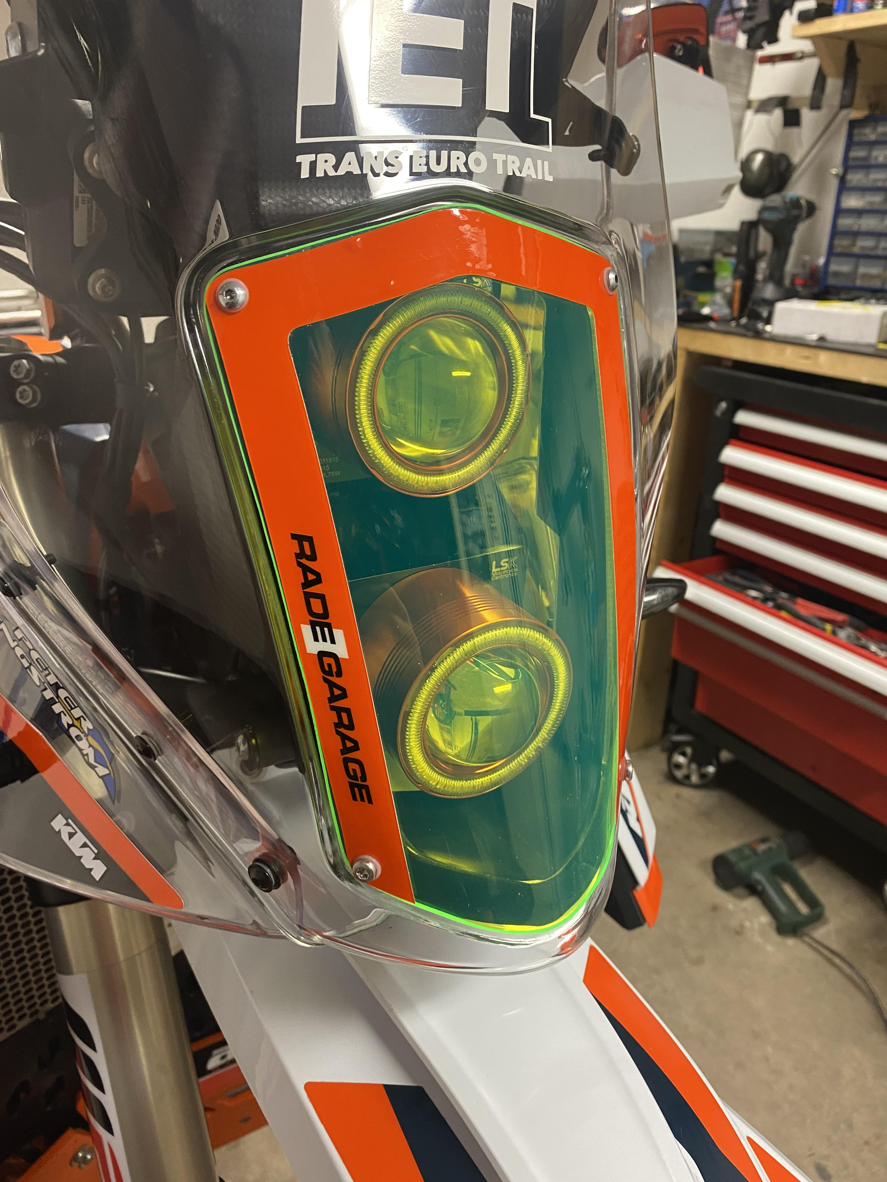 Gult glas till Rade Garage Tower kit för KTM 790/890 - 3
