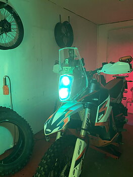 Gult glas till Rade Garage Tower kit för KTM 790/890