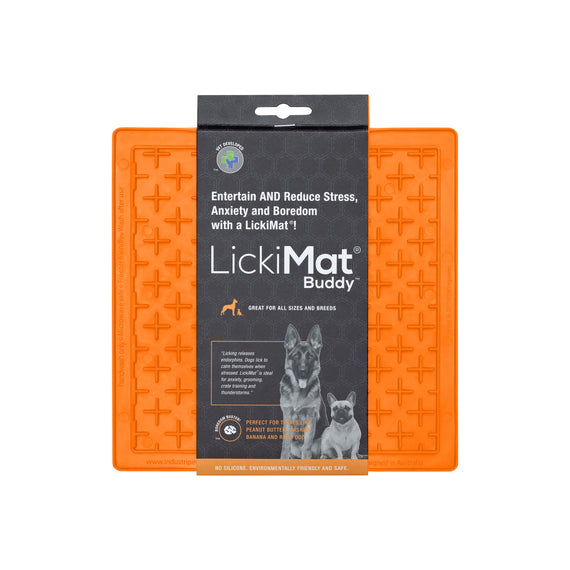 LickiMat Buddy Slickmatta Orange 20x20 cm