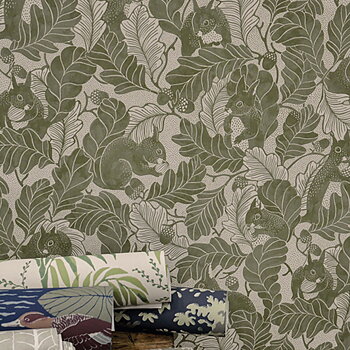 TAPET OAK TREE TAILS, Olive