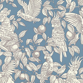 TAPET TALK ABOUT COCKATOOS, Faded Denim