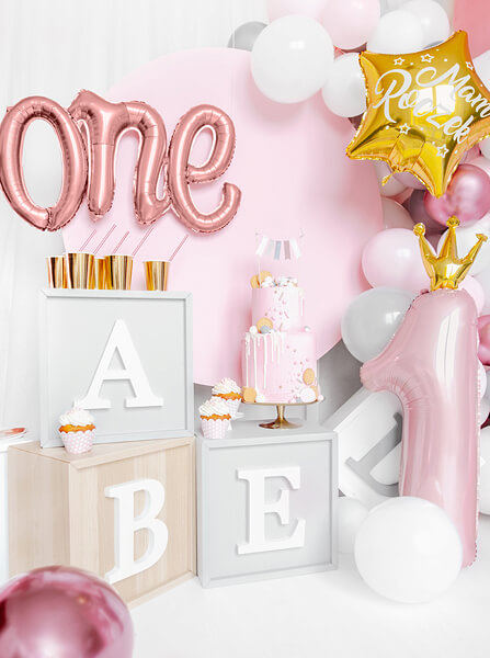 Folieballong | "one" | Rosé - 3