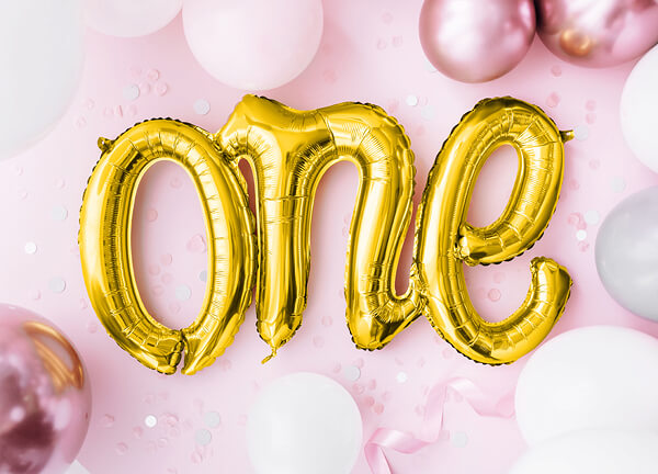 Folieballong | "one" | Guld - 2