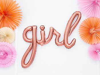 Folieballong "girl" | Rosé