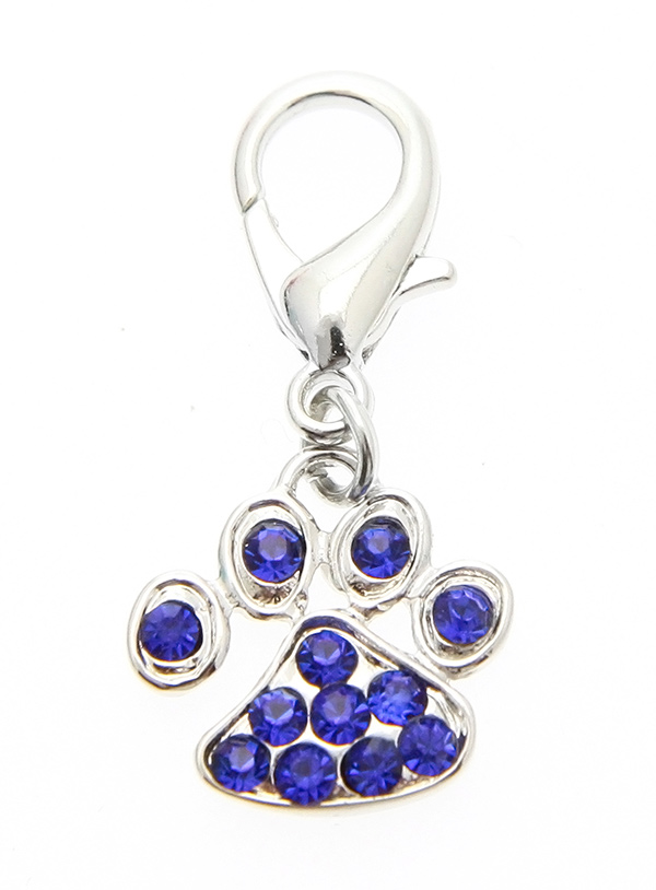 Urban Pup Liten Tass Med Blå Swarovski-kristaller Hund Berlock