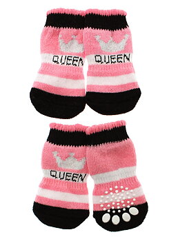 Urban Pup QUEEN 4-Pack Hundsockar Med Antiglid