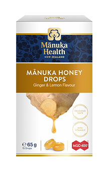 Manuka Honey  Drops Ginger & Lemon Flavour 15 Tab Manuka Health