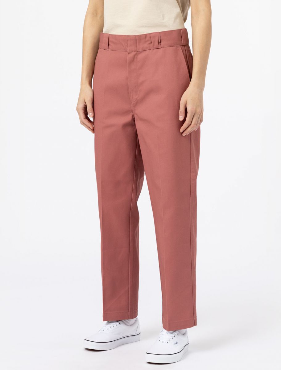 Dickies Women's Regular Fit Wide Leg Work Pants, Wild Rose (wr2