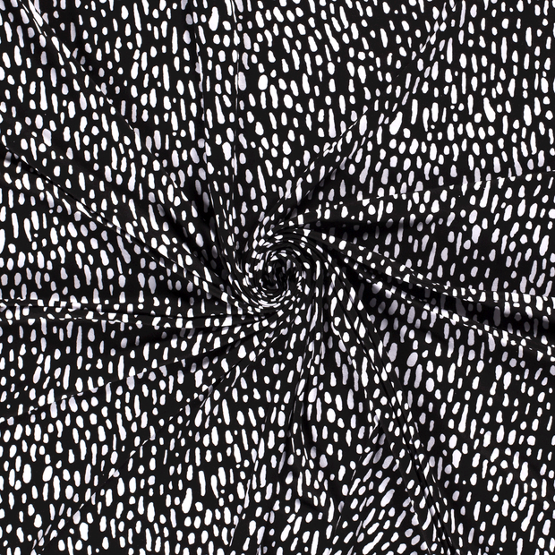 VISCOSE JERSEY -  SPOTS BLACK - 3