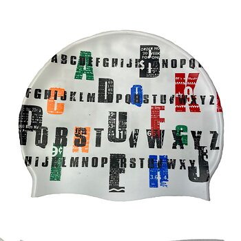 Swimcap Silicone Alphabeth - Lane 4