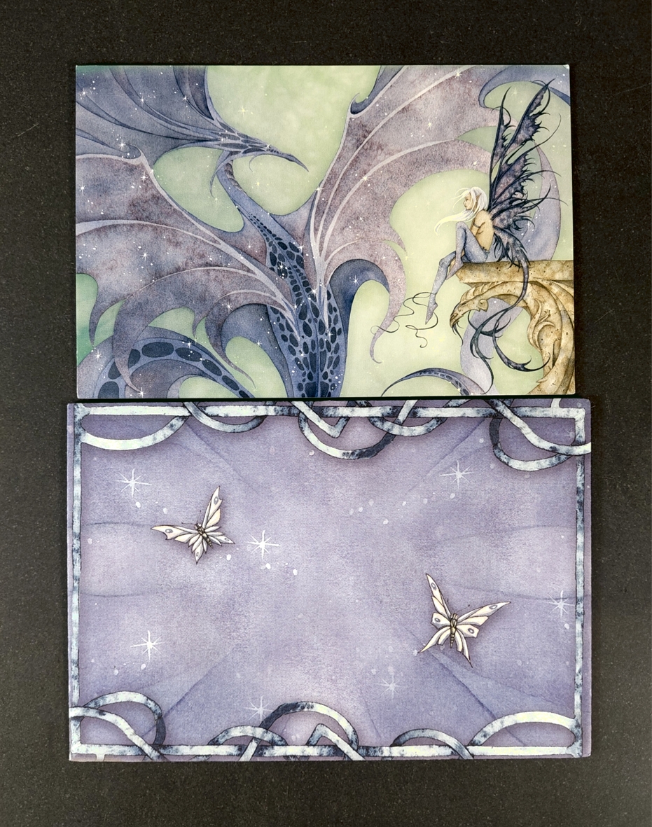 Vykort med Kuvert - Amy Brown, "Dragon Dream"