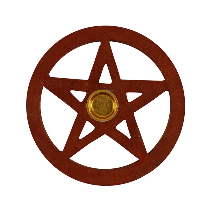 Trä Pentagram KonRökelse Hållare  - 2