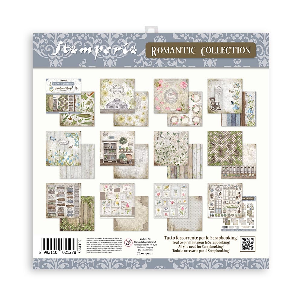Stamperia Paper Pad 12X12 -  Romantic Garden house  - 10