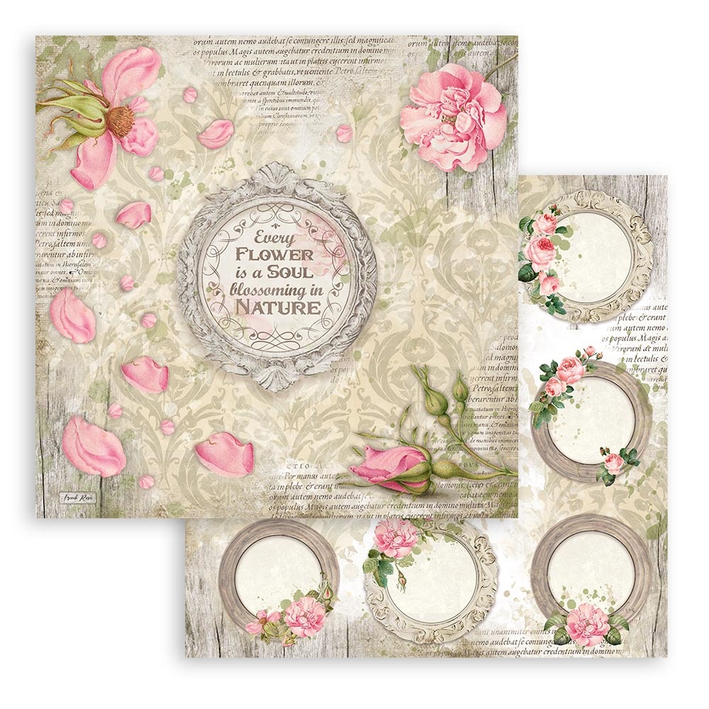Stamperia Paper Pad 12X12 -  Romantic Garden house  - 4