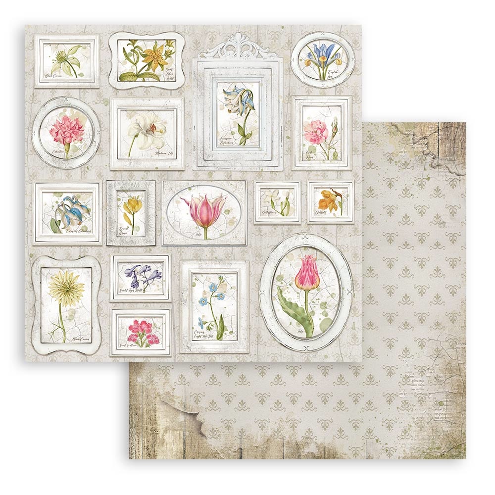 Stamperia Paper Pad 12X12 -  Romantic Garden house  - 8