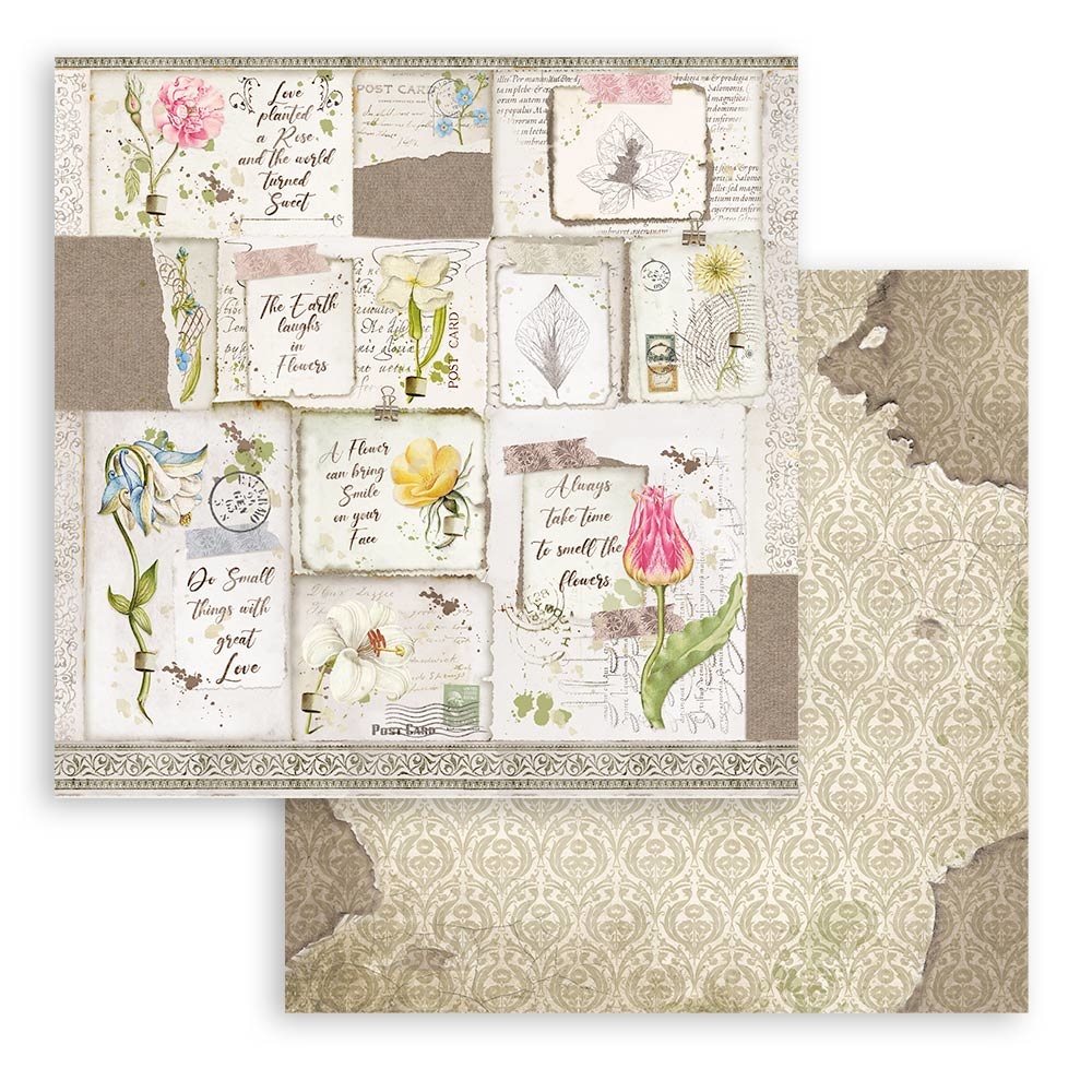 Stamperia Paper Pad 12X12 -  Romantic Garden house  - 7
