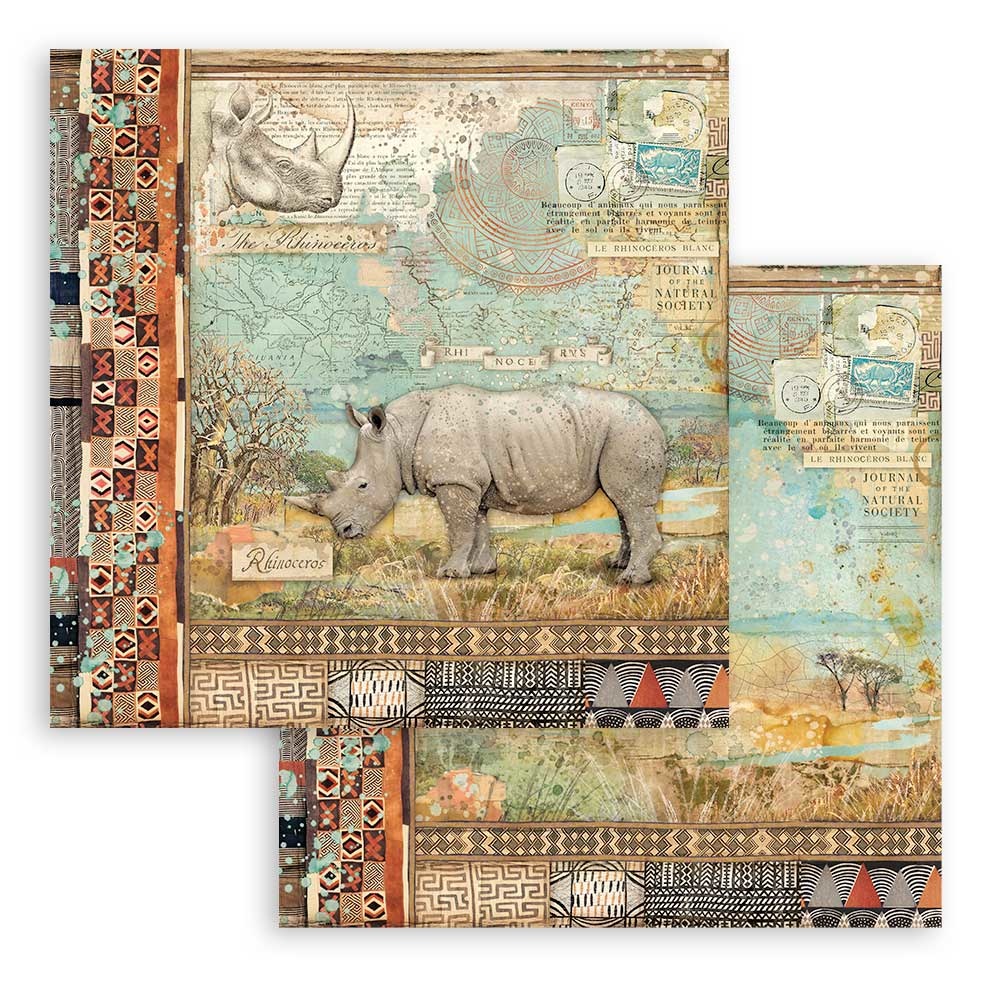 Stamperia Paper Pad 6x6 - Savana  - 4