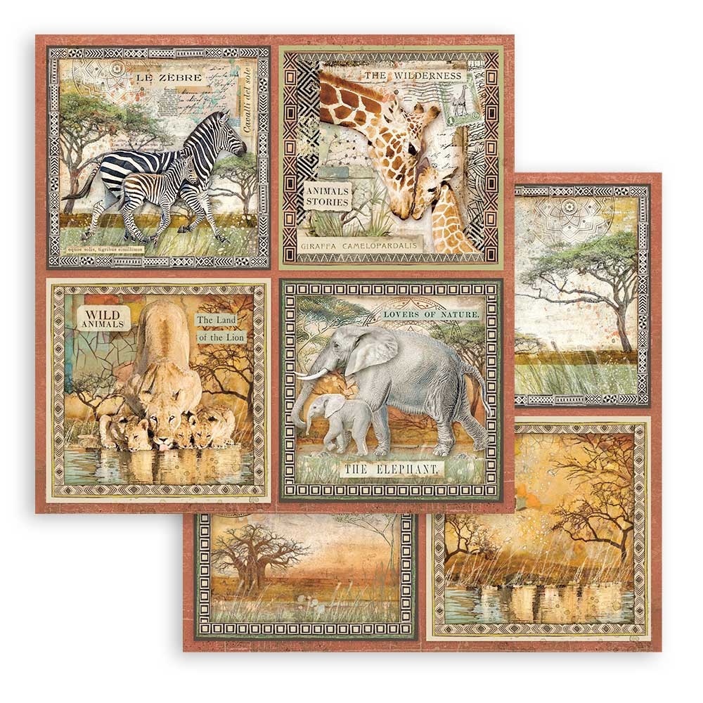 Stamperia Paper Pad 6x6 - Savana  - 7