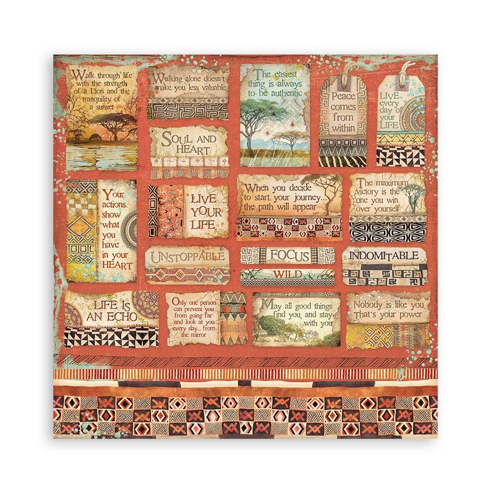 Stamperia Paper Pad 6x6 - Savana  - 2