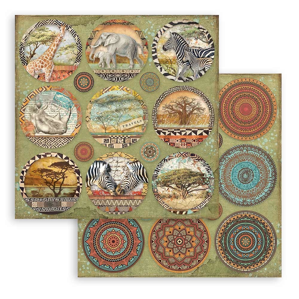 Stamperia Paper Pad 6x6 - Savana  - 9