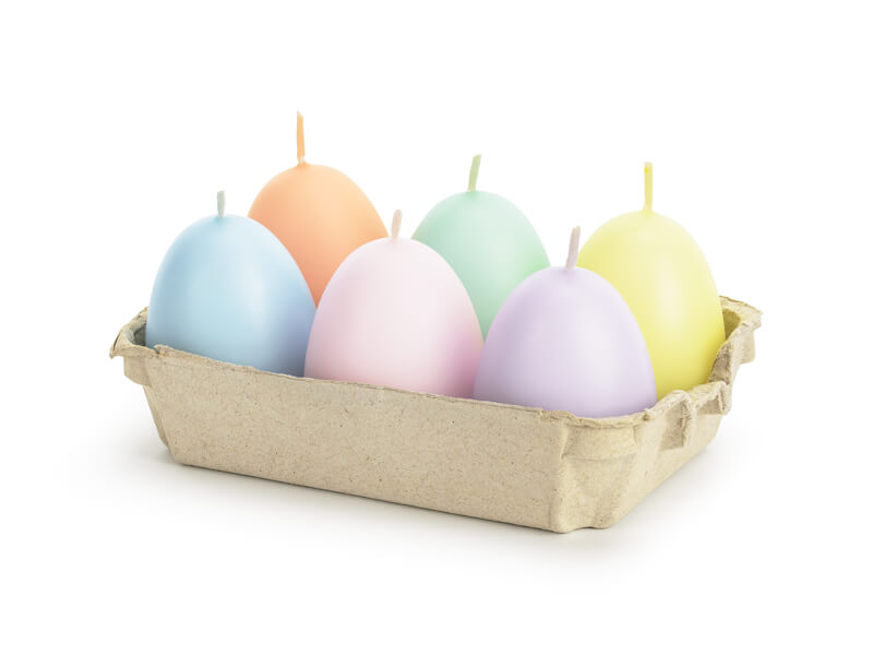 Ljus Ägg Pastellmix 6-pack