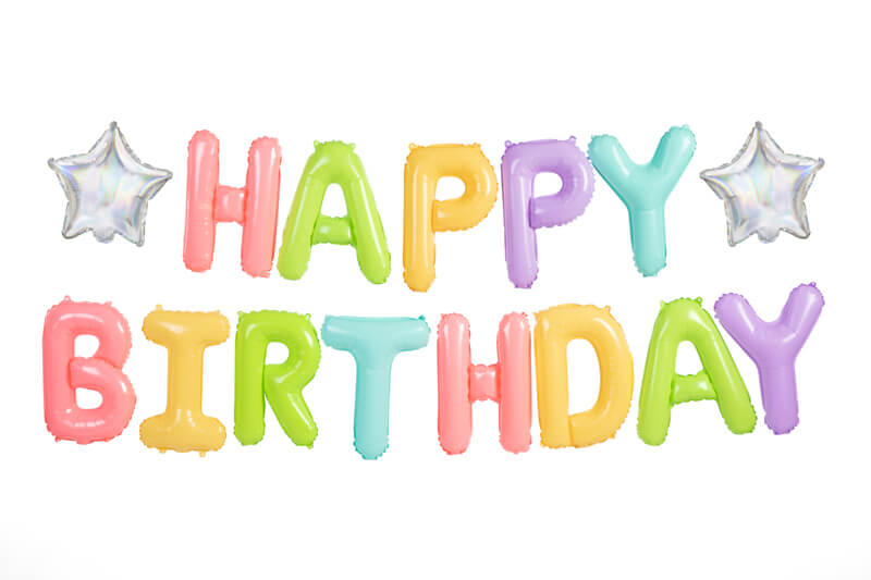 Ballonggirlang Happy Birthday Pastellmix 