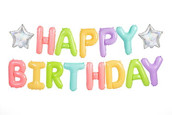 Ballonggirlang Happy Birthday Pastellmix 