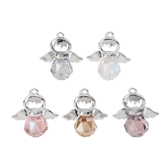 Charm Angel  GLass  Pink - 2