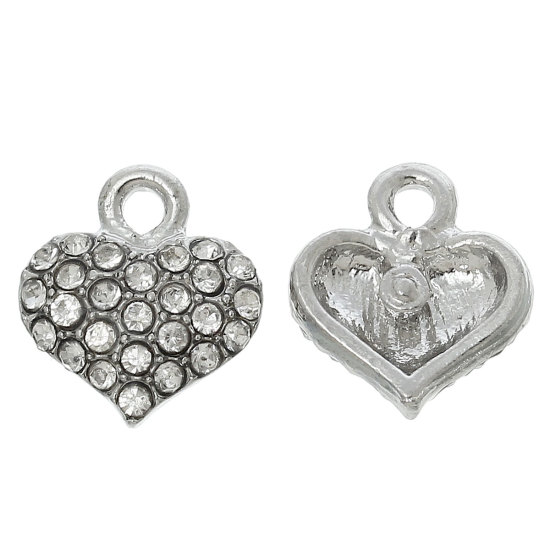 Berlock - Hjärta, Clear rhinestone - 2
