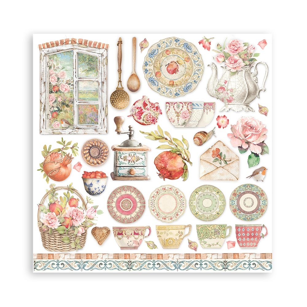 Stamperia Paper Pad 6x6 - Casa Granada - 10