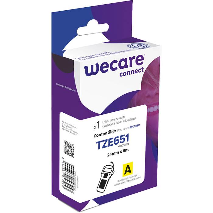 Märkband Wecare TZe 24mm sv/gu