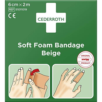 Plåster Soft Foam 6cmx2m Beige
