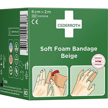 Plåster Soft Foam 6cmx2m Beige
