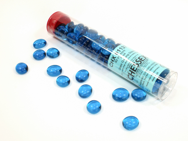 Chessex: Translucent Aqua Blue Glass Stones