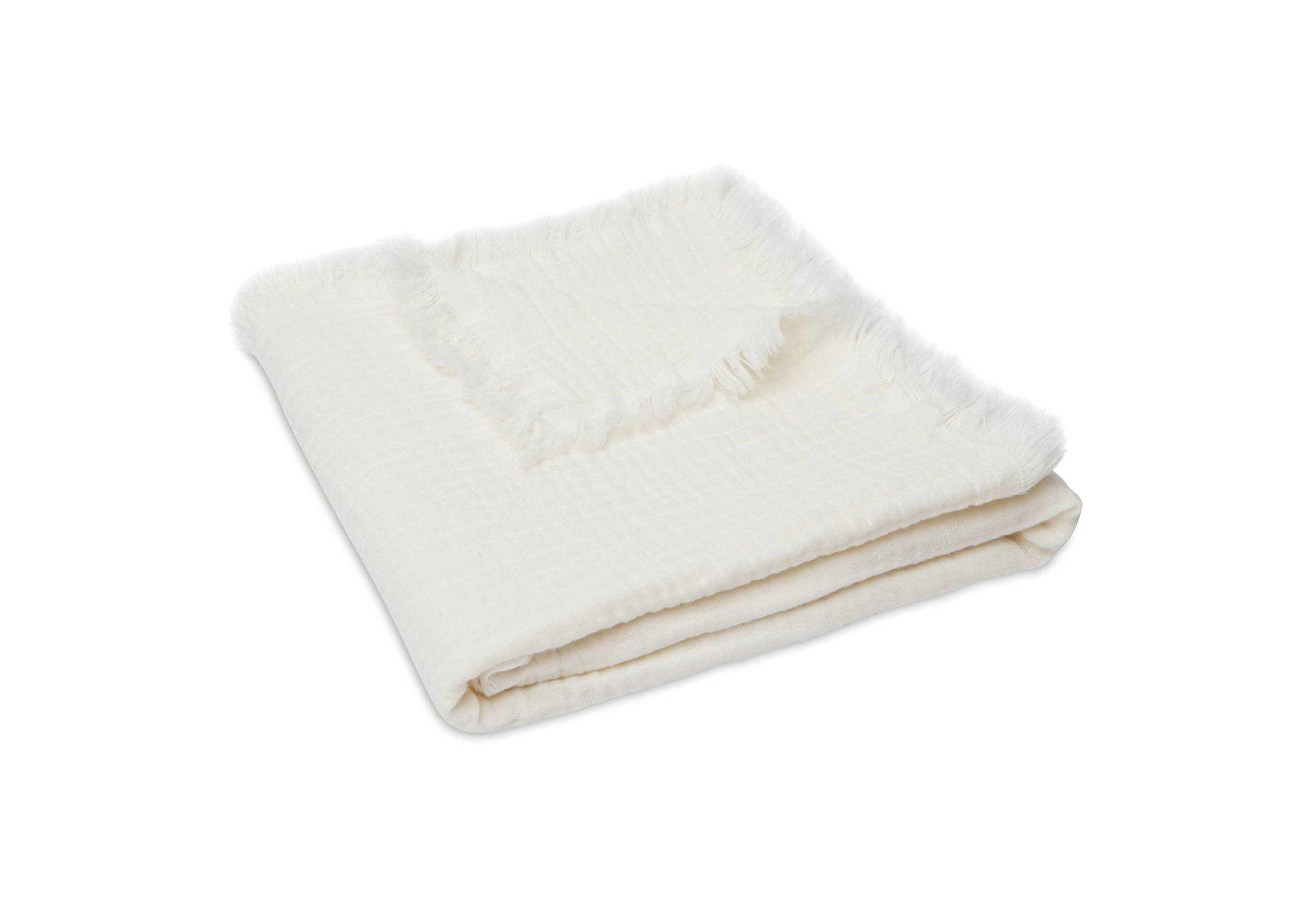 Jollein Fringe Muslinfilt 100% ekologisk bomull 75x100cm ivory