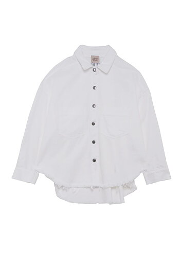 Meme Road - Oversized Round Jacket White