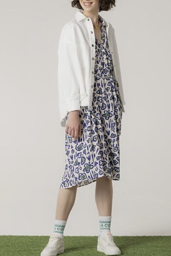 Meme Road - Oversized Round Jacket White