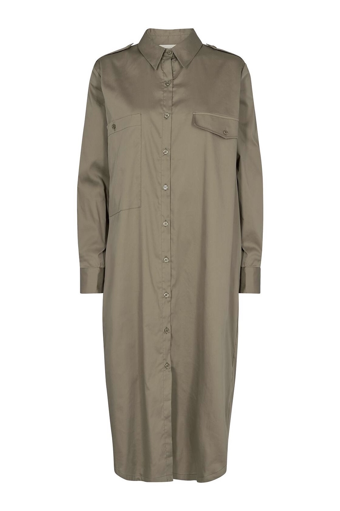 Levéte Room - Isla Solid 44 Dress Khaki
