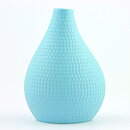 Stig Lindberg (Reptil 1953) Light Blue Swelling Vase with Scale Relief 18 cm (2)