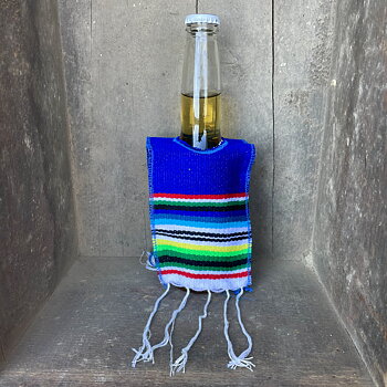 Ölponcho blå