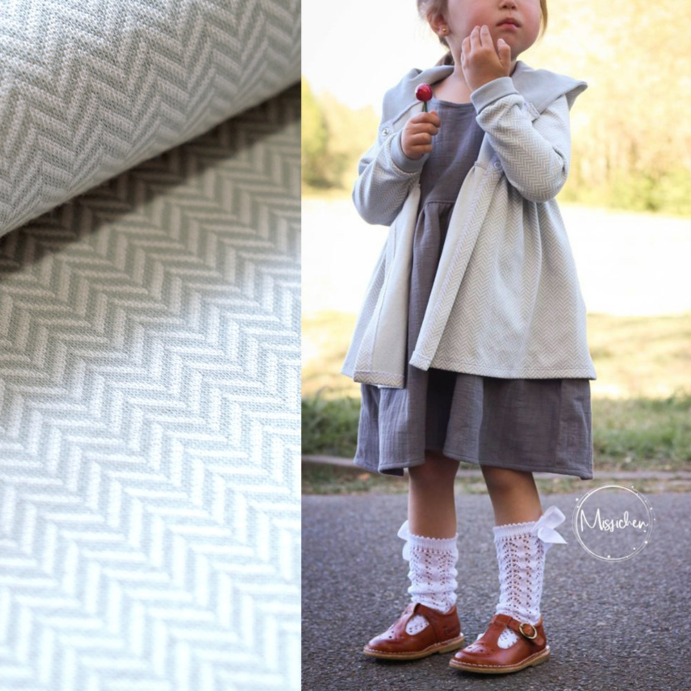 JACQUARD  FISCHGRÄT - LIGHT GRAY - 3