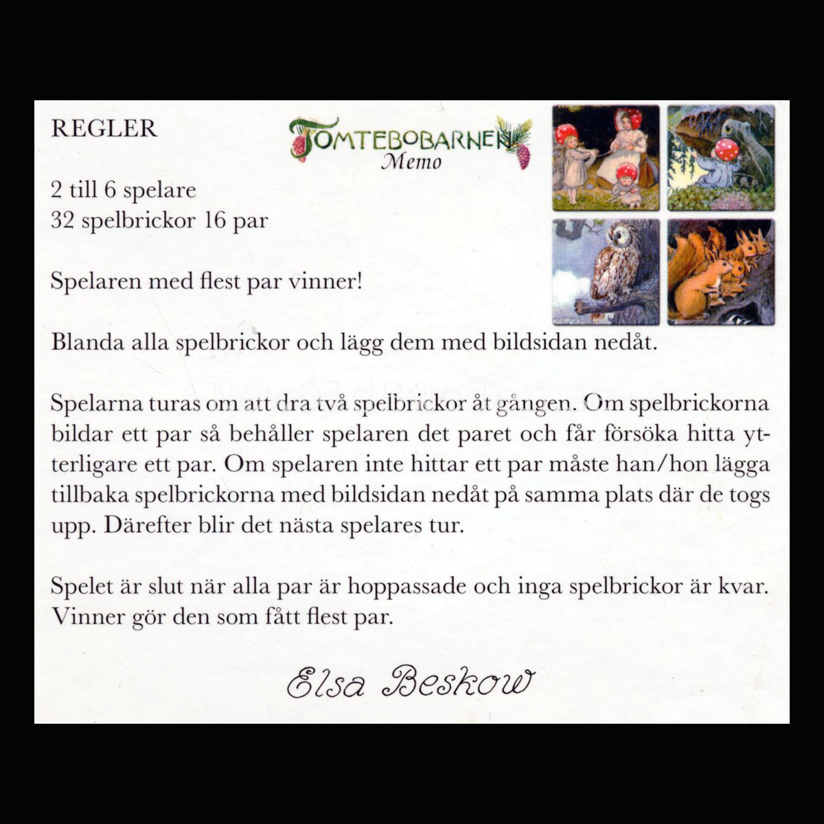 Tomtebobarnen Memo - Elsa Beskow - 4