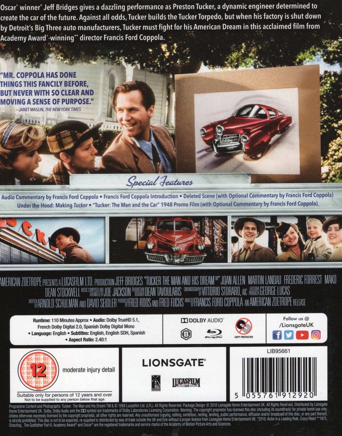 Tucker - The Man And His Dream (ej svensk text) (Blu-ray) - 2