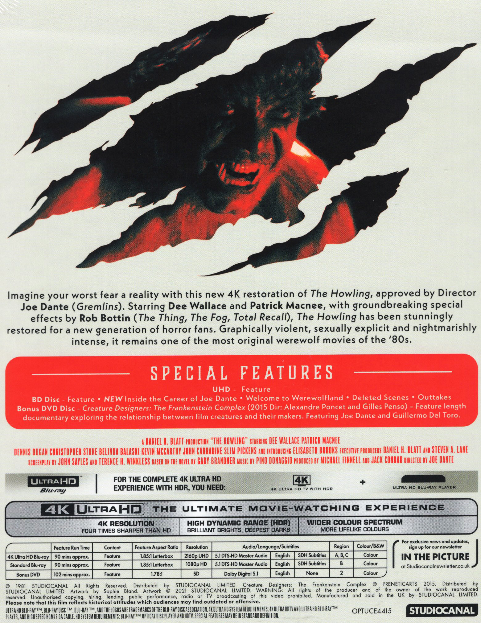 The Howling (Limited Edition) (ej svensk text) (4K Ultra HD + Blu-ray) - 2