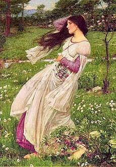 John William Waterhouse : Windflowers - vykort