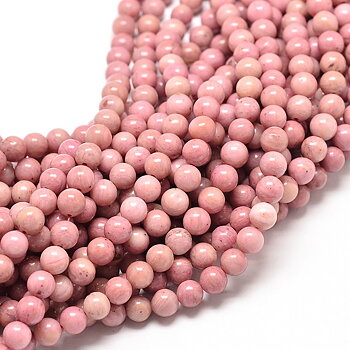 Rodonit pärlor runda rosa 8 mm – hel sträng