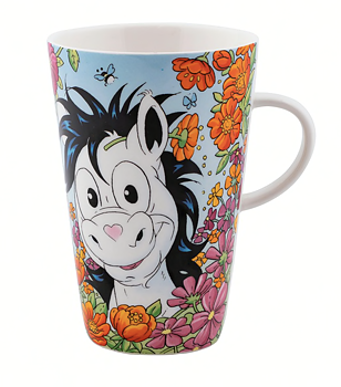 Hästen Mulle Lattemugg - Blomsteräng