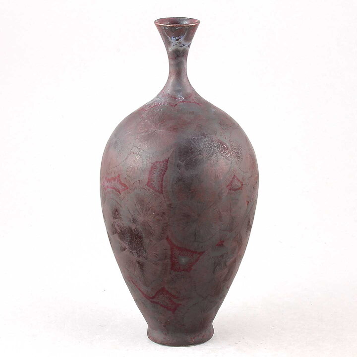 Isak Isaksson (2020) Unique Vase with Red Crystalline Glaze 18 cm