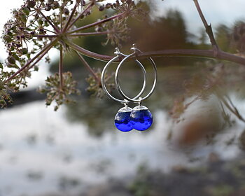 SVALÖ MIDNIGHT - blue earrings 15 mm