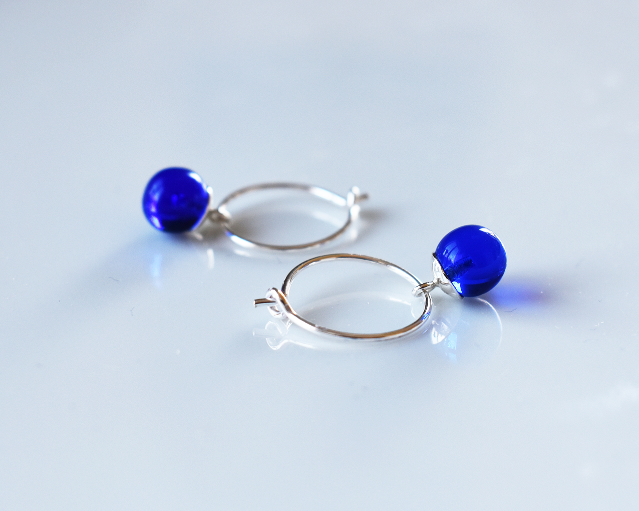 SVALÖ MIDNIGHT - blue earrings 15 mm - 3